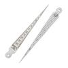 Stainless Steel Wedge Feeler Ruler 0-15mm Welding Taper Ruler Hole Inspection Tool Gap Gauge