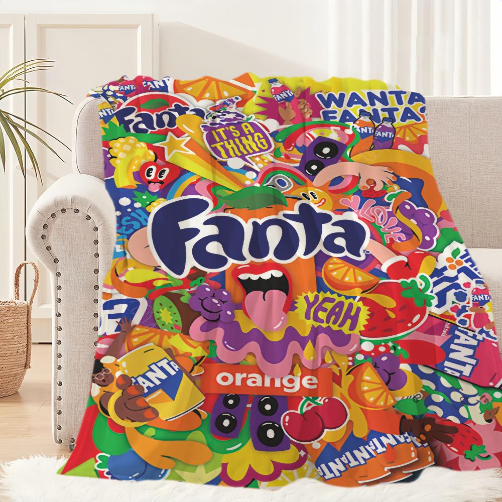 

Funny F-Fanta Logo Blanket Plush Nap Sofa rug for Living Room Warm Office Bedroom Birthday Home Travel Kid Gifts 30x40in