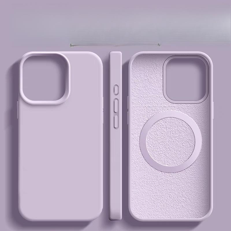 Liquid Silicone MagSafe Magnetic Suction Suitable for IPhone16PROMAX Mobile Phone Case Apple 15 Anti-fall Protection Case