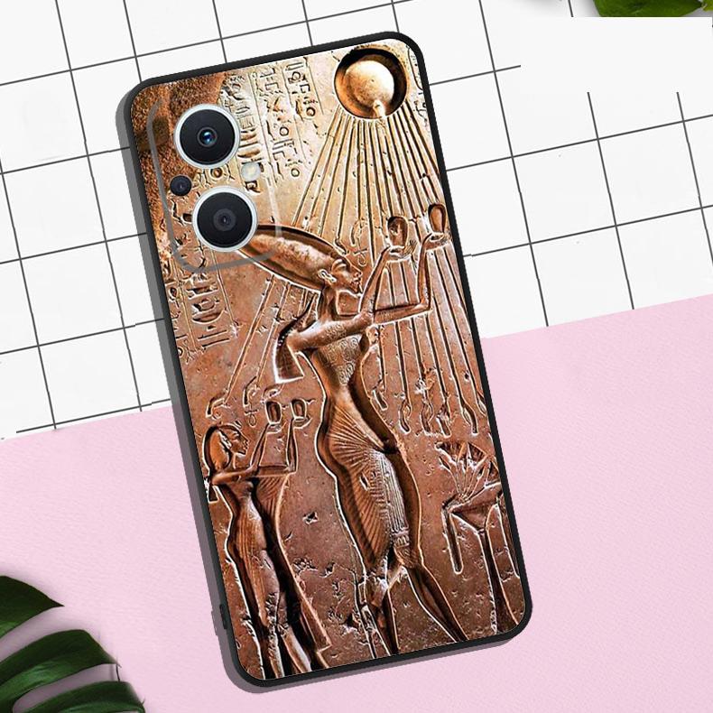 Egypt Pharaoh Mural Case For OPPO Reno 11 12 13 F 8T 7 8 10 Pro OPPO Find X8 Pro X3 X6 Pro X5 Lite Cover Coque