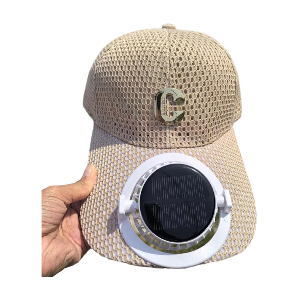Breathable Mesh Sun Protection Cap Solar Charging Breathable Mesh Hat Outdoor Fishing Hats Snapback Trucker Cap