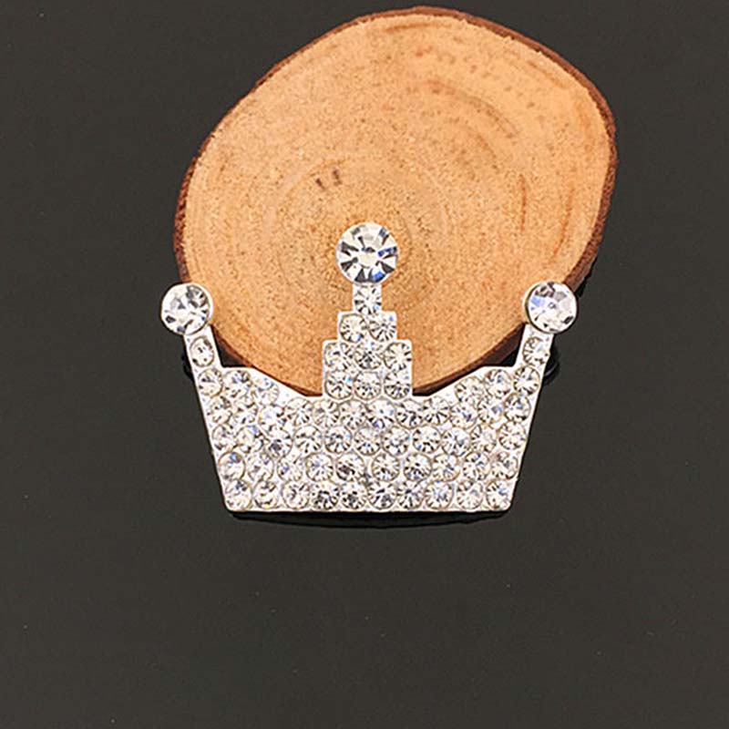 

Engood 50Pcs Full Crystal Crown Rhinestones Button Queen Crown Sewing Trim & Embellishments Craft Buckles for DIY Accessory серебряный