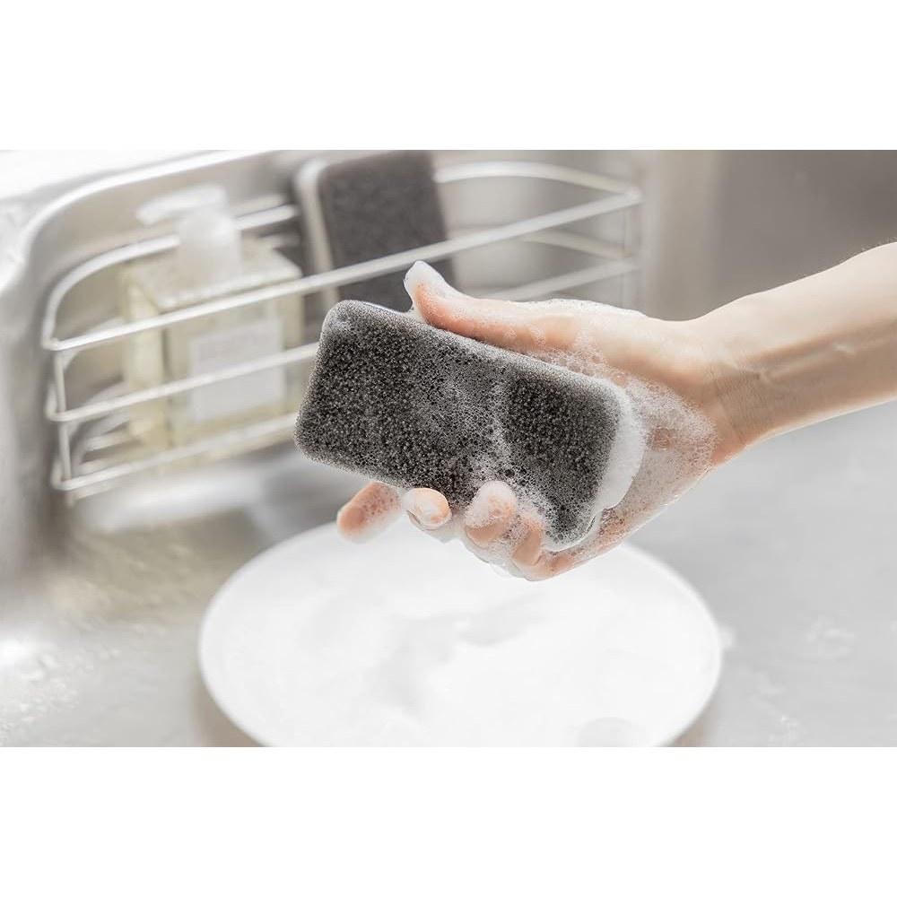Seiei Monotone Kitchen Sponges 5pcs, Long-lasting Soft Type, 3x6.3x12cm