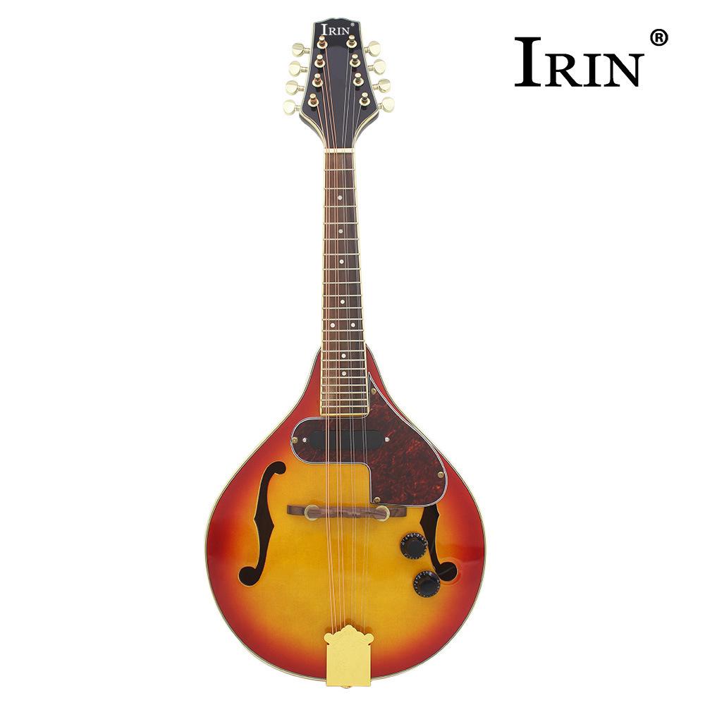 Sunset Spruce Wood Electroacoustic Eight-String Tibetan Mandolin with EQ