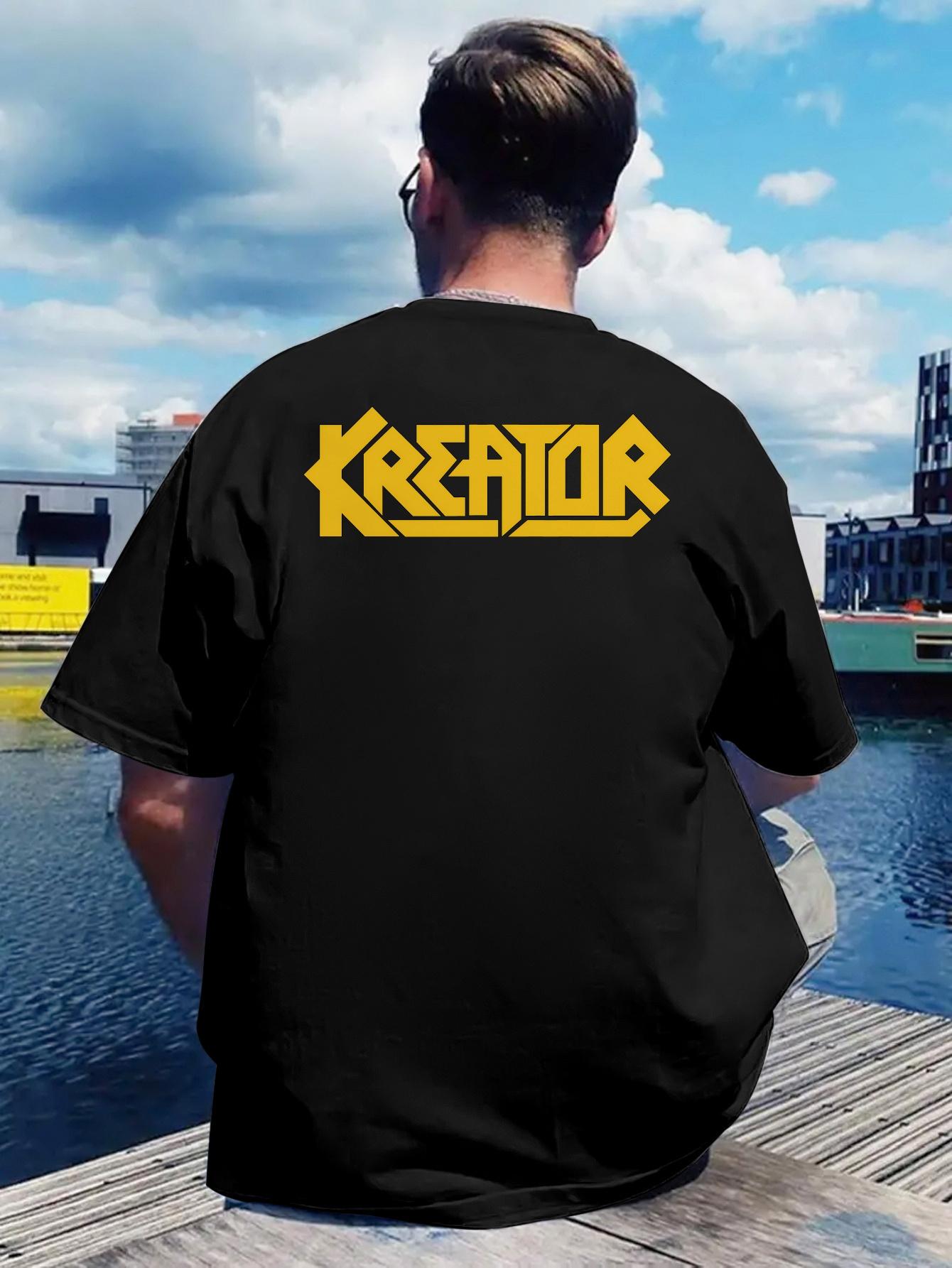 Vintage Rock Band Back Print T-shirt - White Tee with Yellow Lettering XXL