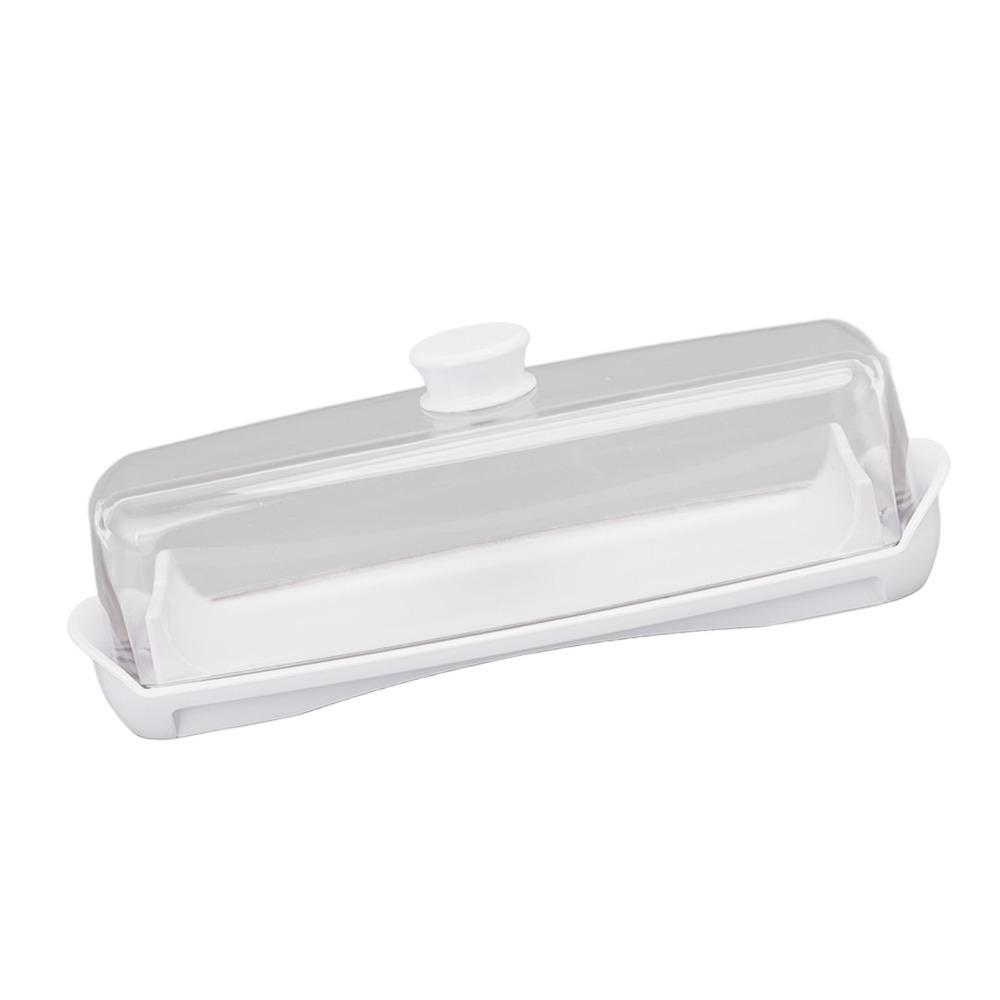 Transparent Cover Butter Storage Box Plastic Cheese Storage Container For Countertop