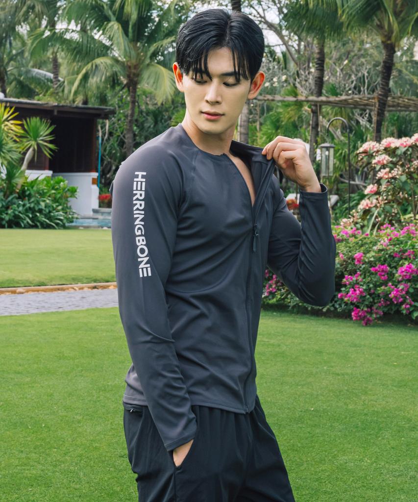 Helingbon Hive Men'S Activity Zip-Up Rash Guard (3 Colors) / Rf338M
