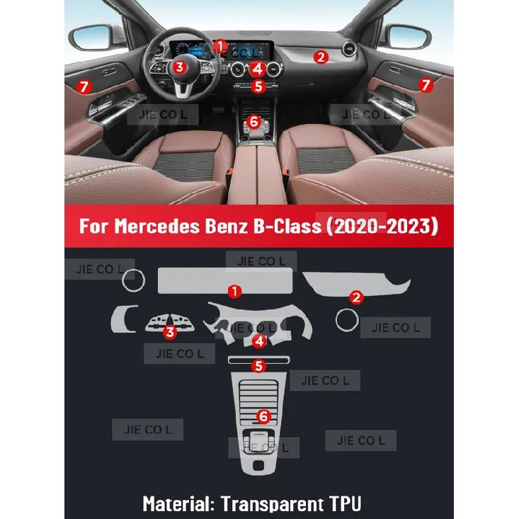 Auto Central Control Screen TPU Navigation Anti Scratch Interior Protection Film GPS For Mercedes Benz B CLASS -