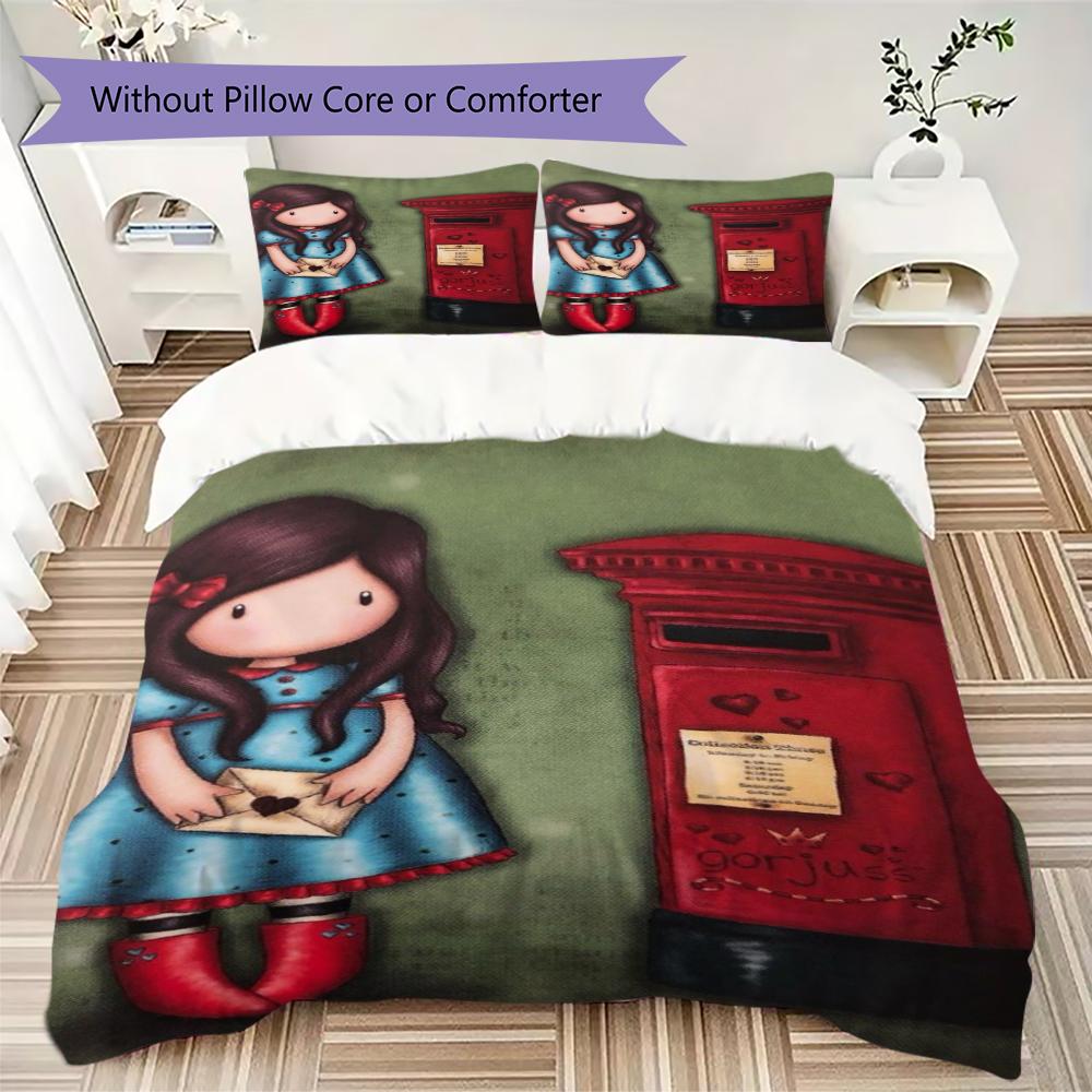 Santoro Pattern Bedding Uilt Set Uilt Cover Pillowcase Home Decoration Birthday Gift (1 * Duvet Cover + 2 * Pillowcase Without Core)141