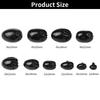 10Pcs Plastic Black Oval Safety Noses Doll Animal Dog Noses for Bear Stuffed Toys DIY Craft Wool Felting Accessories
