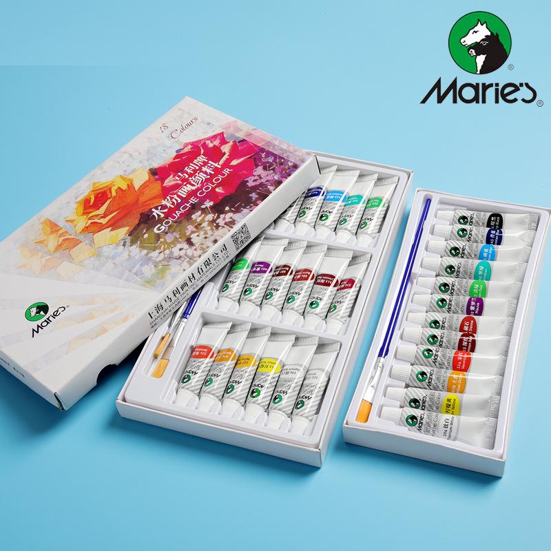 Mali Gouache-Farben-Set - 5ml & 12ml Tuben, in einer Box für Anfänger