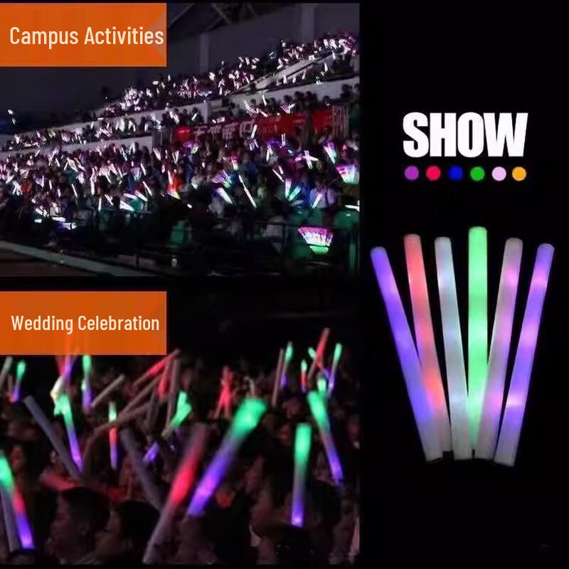 Customizable LED Foam Glow Sticks