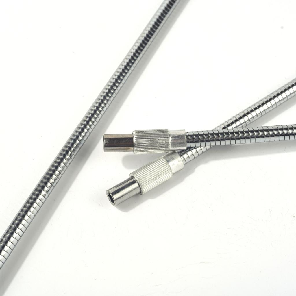 300mm silver hexagonal handle metal universal flexible shaft directional screwdriver connection extension rod tool accessory High Quality