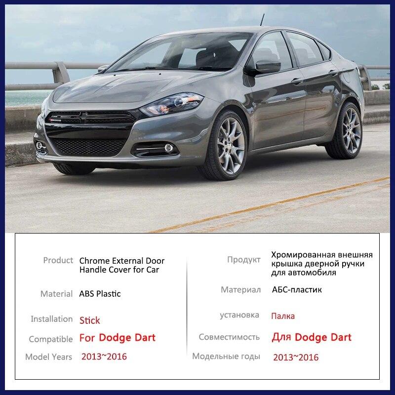 For Dodge Dart PF 2013 2014 2015 2016 Luxurious Chrome Smart Door Handle Cover Car Exterior Accessories Decorate Style Stickers