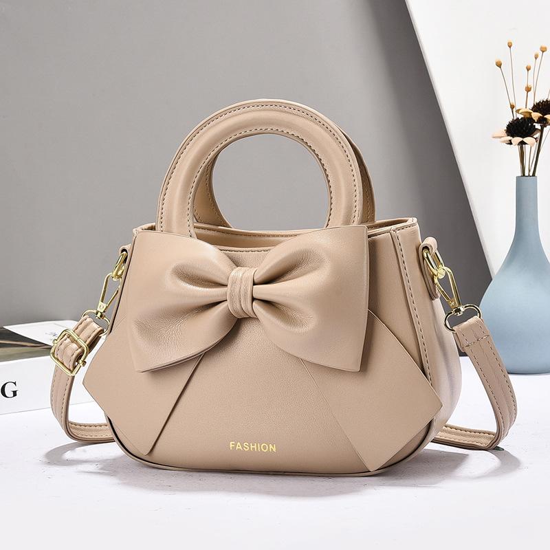 Elegante Koreanische Stil Schmetterlingsknoten Damen Handtaschen Weiches PU Leder Schultertasche für Damen Modisch Trendig Kleine Handtasche Damen