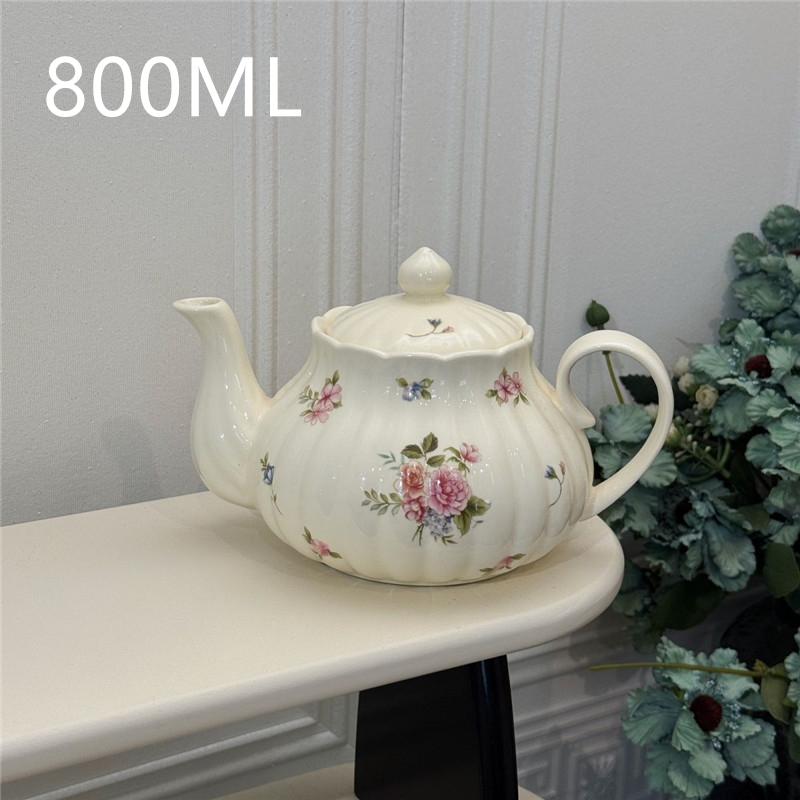

800ML European Ceramic Teapot High-Grade Porcelain Coffee Pot Heat Resistant Water Ceramics Pot