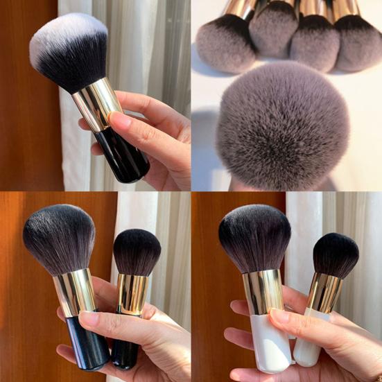 Women Makeup Brush Portable Travel Professional Soft Synthetic Bristles Blush Loose Powder Foundation Blending Kabuki Brush