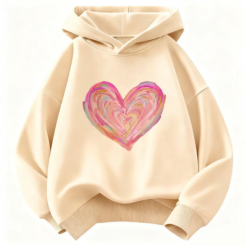 Artistic Love Heart Colorful Design Hoodie Kids Children's Sweatshirt  for Boys Girls Casual