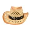 Straw Hat Summer Sunscreen Shading Ethnic Style Simple Beach Couple Straw Hat Premium Cowboy Hat