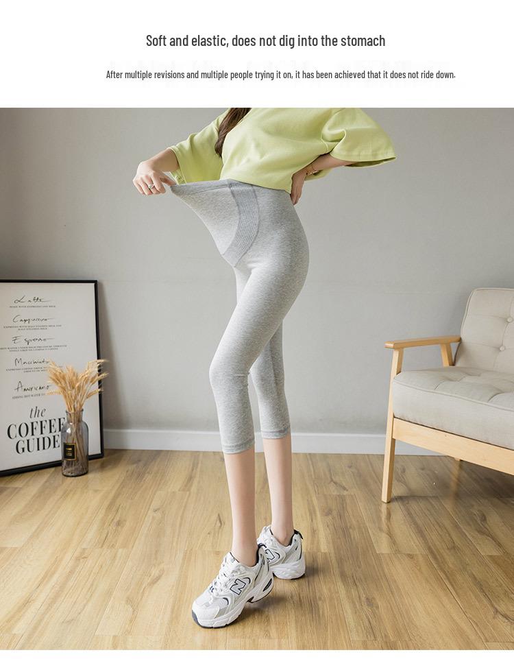 Högmidjade sommarleggings för gravida med smal passform och magstöd