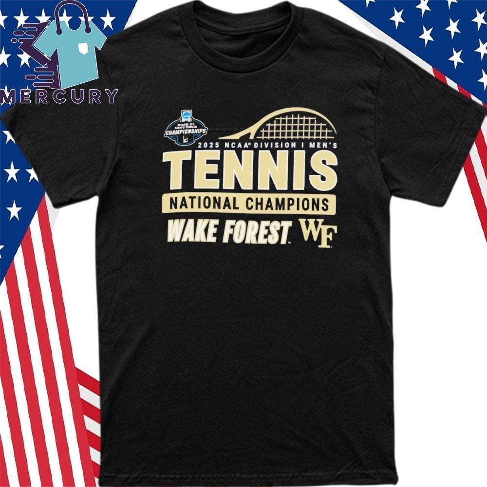 Футболка унисекс Wake Forest Demon Deacons 2025 NCAA Мужской теннис Национальный чемпион XXL