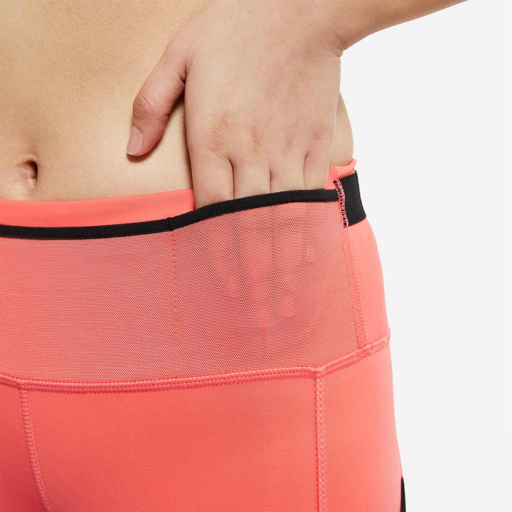 Nike Epic Luxe Knit Reflective Running Fitness Tights Women Bottoms Orange CZ9597-858