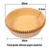 100 PCS Air Fryer Lined Disposable Paper Lined Natural Non-porous Round Baking Paper Non-stick Waterproof Greaseproof Paper