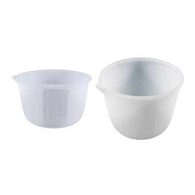 Silicone Measuring Cup Resin Epoxy Graduated Cups Transparent Scale Cups for Resin Art 600/1000ml for Jewelry Lab Use