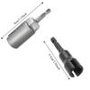 1/4" Hex Shank Wing Socket 65mm - Long Power Wing Nut Driver with Slotted 12mm Socket for Auto Repair & DIY Tools
