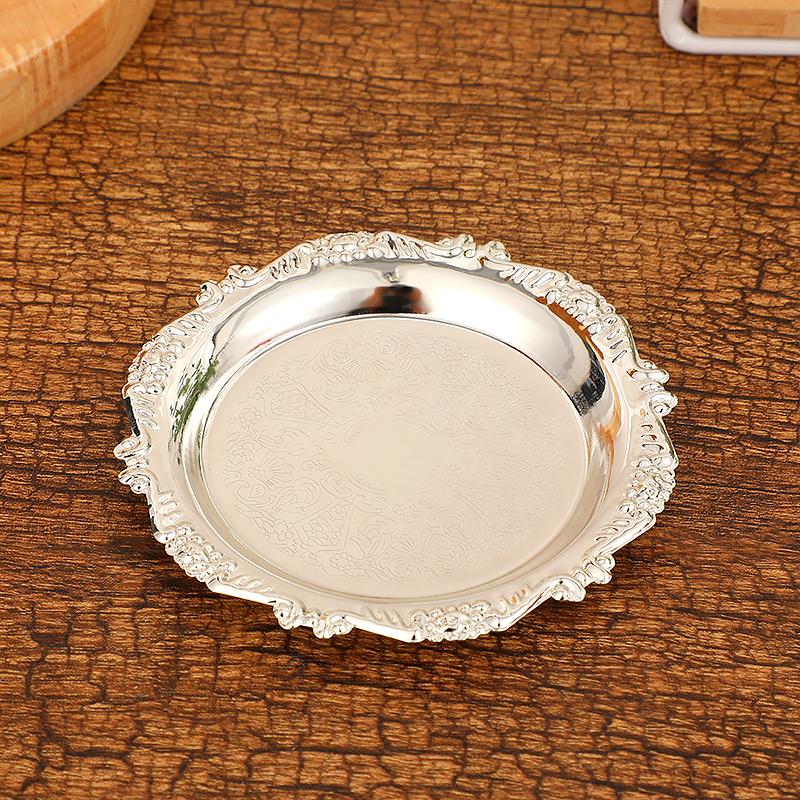 4palcové embosované květinové designové luxusní podložky pod šálky na čaj dárek žáruvzdorné podložky párty stolní nádobí sváteční dekorace zlatá/stříbrná