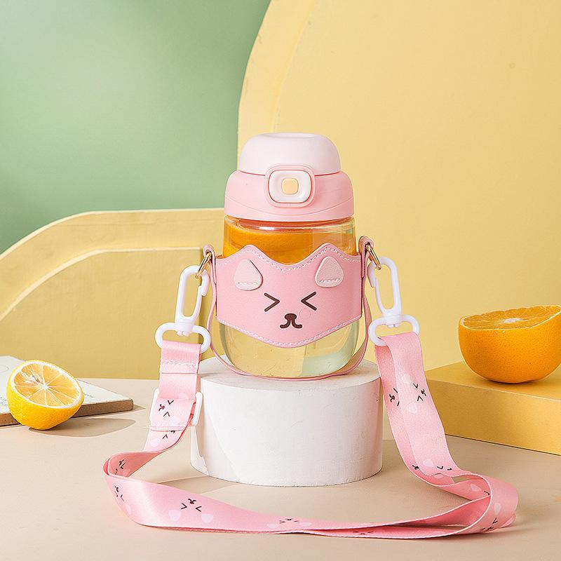 Šálek se slámou Girls Dobře vypadající nový přenosný hrnek na vodu Letní Odolný vůči vysokým teplotám Odolný proti pádu