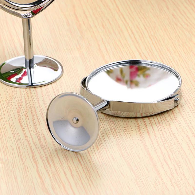 Magnification Makeup Mirror 360 Rotating Professional Desktop Cosmetic Metal Mirror Double Sided Magnifier Swivel Desktop Makeup