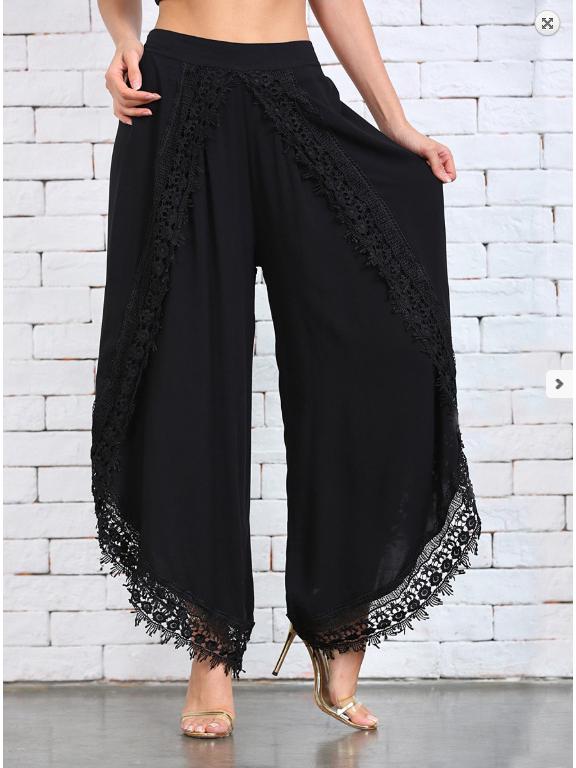 2024 Women's Hot-Selling Lace Trim Harem Pants