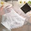 Elegant Transparent Lace Panties For Women Summer Lightweight Cotton Lined Mid Rise Triangular Design