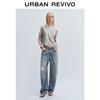 UR Women's Distressed Wide-Leg Denim Jeans