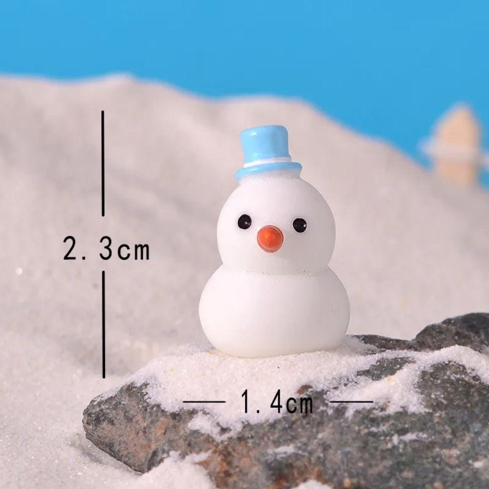 Miniature Snowman Santa Claus Figurine Micro Landscape Christmas Decorations  Birthday Gift