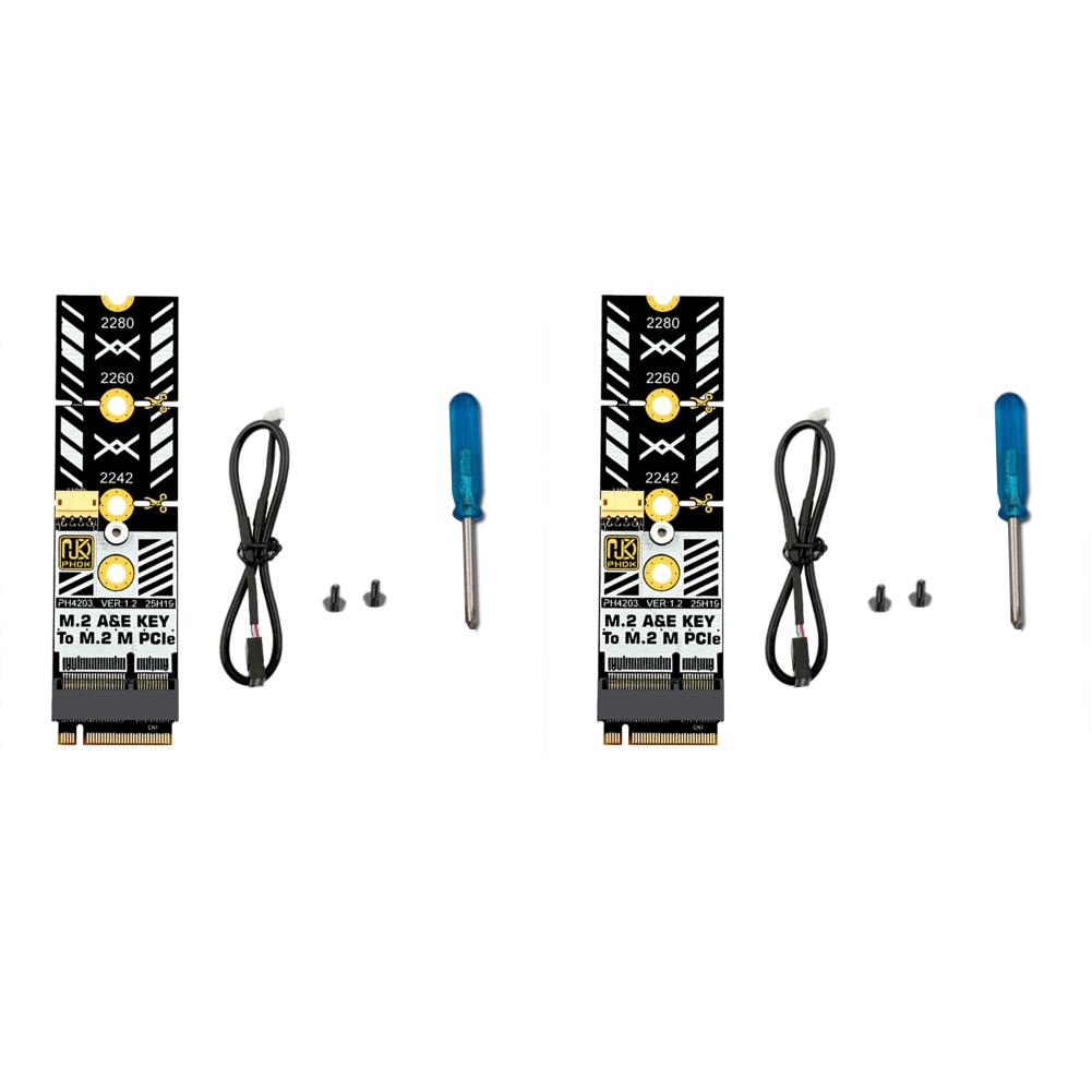 

2/3/5Pcs Adapter for M.2 WiFi Card To NVMe Tools Included M2 A+E Key To M2 NVME Adapter Converter for 2230 2242 2260 2280 SSD