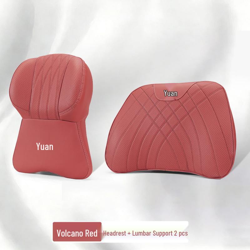Compatible BYD Yuan PLUS/Pro/UP Car Headrest & Lumbar Support Set - Four Seasons Comfort Edition