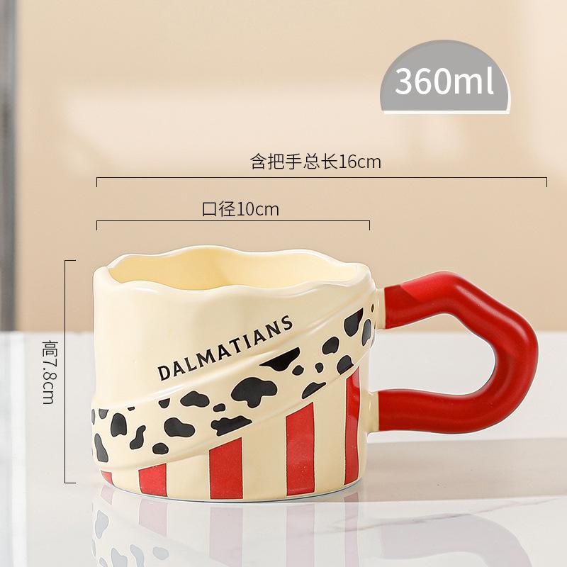High Temperature Resistant Animal Texture Single Cup Milk Cup Cute Ceramic Cup Souvenir Niche Simple Mug High Appearance