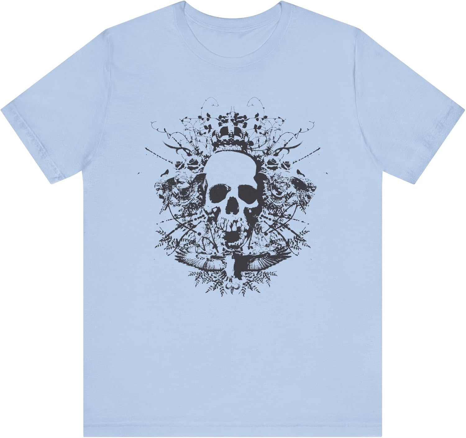 

Dark Skull Graphic Design Tee, Skull Shirt, Vintage Tees, Art Design T-Shirt, Vintage Graphic Tee, Art Shirts with Skulls S разноцветный