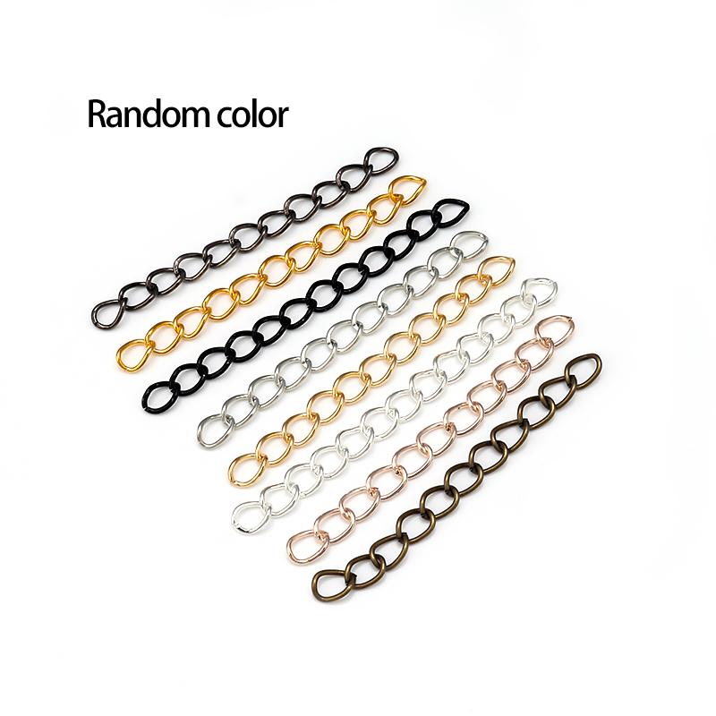 100 pièces/Lot 50mm 70mm Chaînes de Queue en Gros Chaîne d'Extension Allongée pour Bracelets Colliers Fabrication de Bijoux DIY Vente en Gros