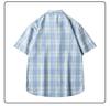 Trendy Men's Hong Kong Style Plaid Shirt - Casual Summer Short Sleeve