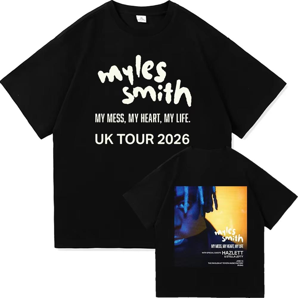My Mess, My Heart, My Life Tour 2026 T-shirt Myles Smith Design Graphic Merch Tees Cotton Soft Women Men s T-shirt S разноцветный
