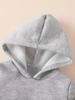 Toddler Girls Cat Print 2‑Piece Outfit, Grey Hoodie Autumn Winter Clothes for Kids, Perfect for Playwear & Outdoor