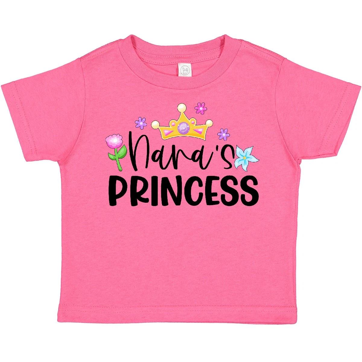 Inktastic Nana s Princess Crown And Flowers Toddler T-Shirt Children Nana From 100
