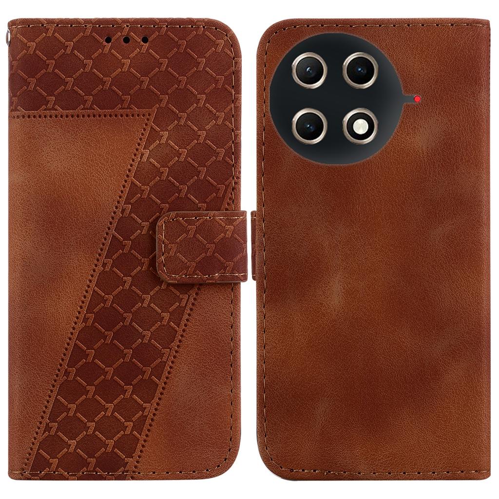 For TECNO Camon 30S 4G/30S Pro 4G Stand Case 7-Shaped Pattern Imprint Leather Phone Cover with Strap