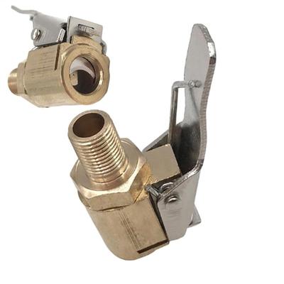 Adattatore a clip per valvola della pompa di gonfiaggio per pneumatici per auto, in ottone, da 8 mm, per pompa gonfiabile.