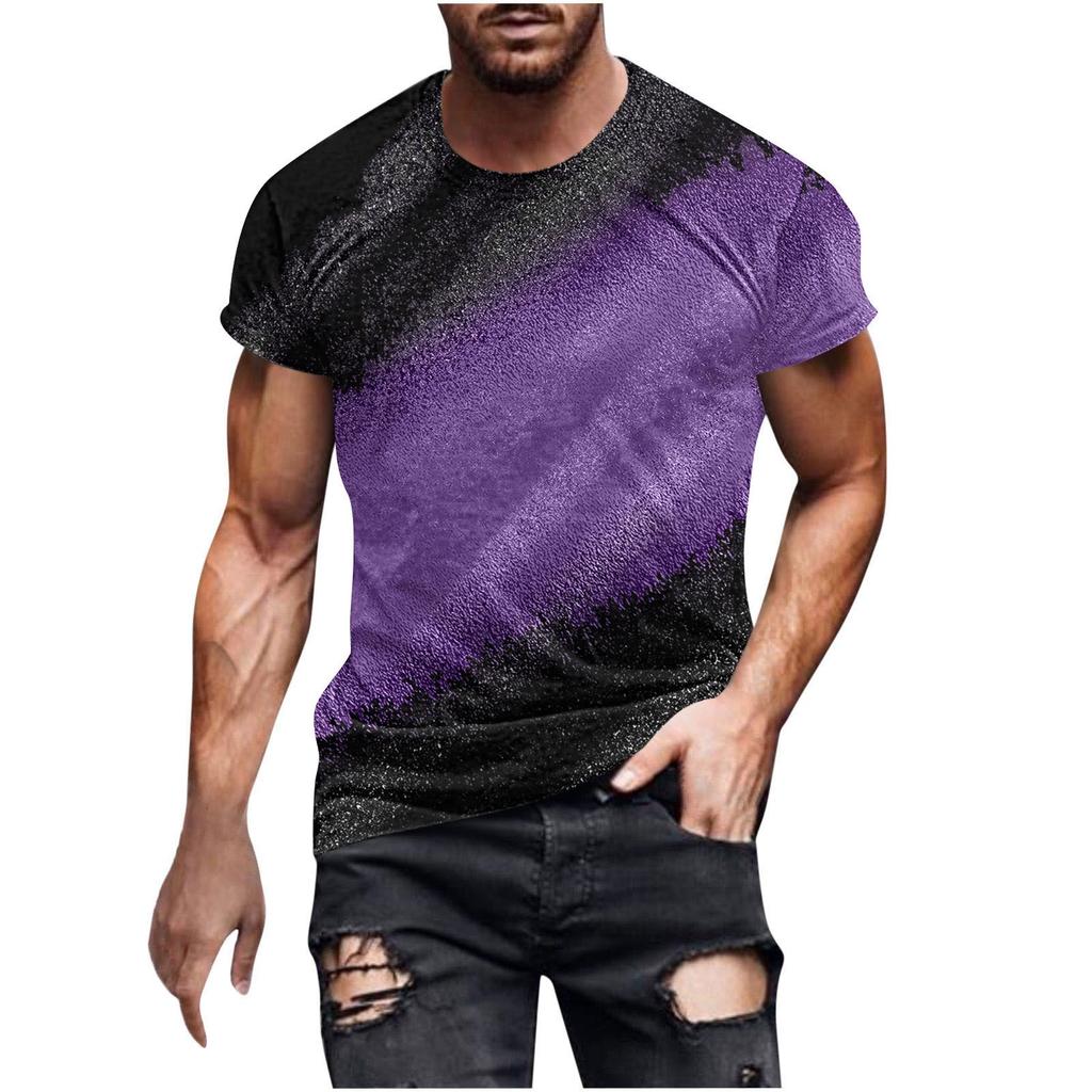 T-shirt z cyfrowym drukiem 3D dla nastolatków i mężczyzn, z krótkim rękawem, wszechstronny, oddychający