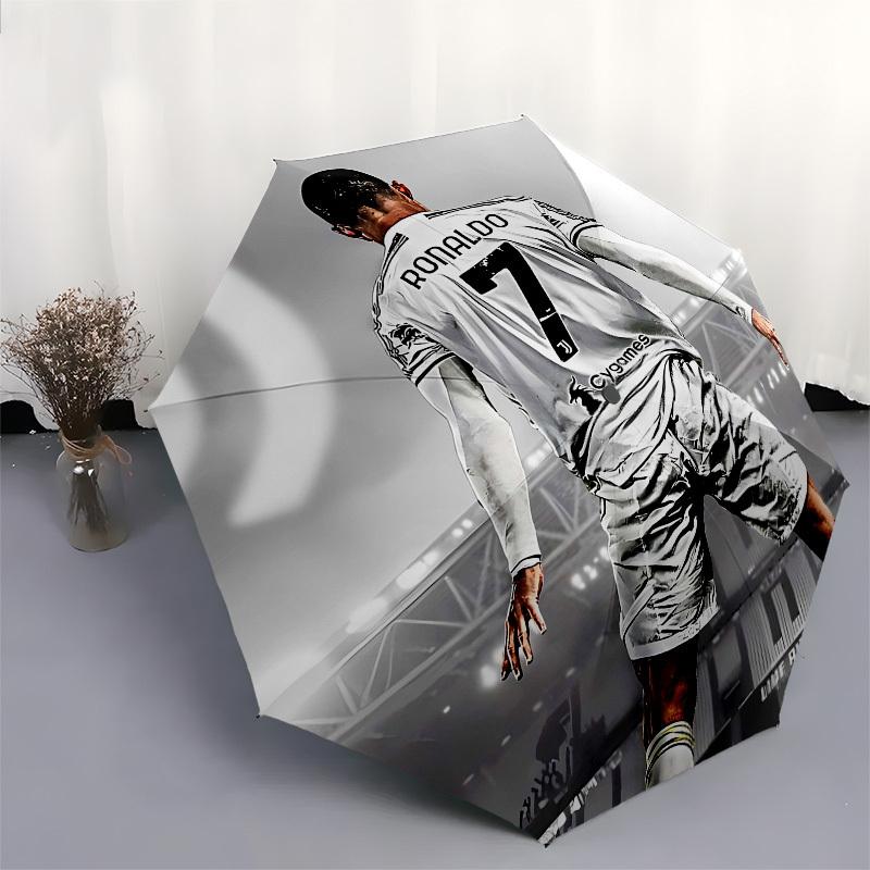 Soccer Player, Stadium- Automatic Opening and Closing, 8-rib Structure Portable Umbrella, Suitable for Men and Women In All Seasons - Perfec