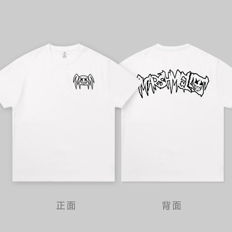 Marshello Cotton Candy 100 Dj Peripheral Short-sleeved T-shirt Men Ssk Vac Electrosyllabic Gear Wear Matching Clothing T-shirt